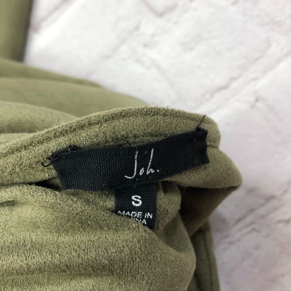 JOH Women Long Sleeve Blouse Top Shirt Size Small Olive Green B227 -8 - Picture 10 of 16